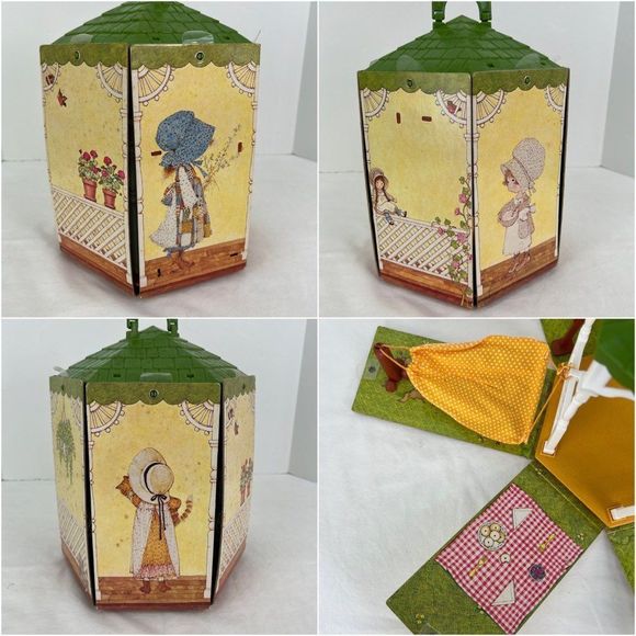 Vintage Holly Hobbie Fold Up Gazebo in Original Box Doll Only Hammock Swing - Picture 11 of 12